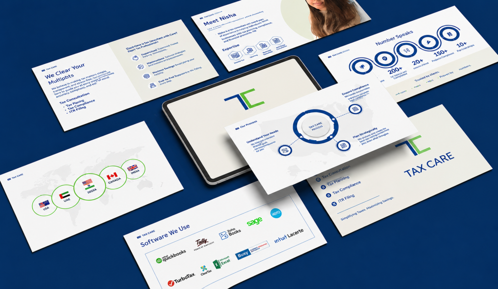 Professional branding materials for a financial service.